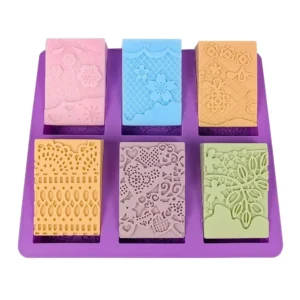 6 Hole Design Silicon Soap Mold