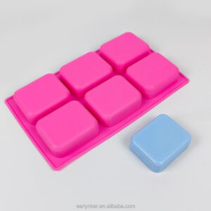 6 Cavity Rectangle Round Corner Silicone Mold