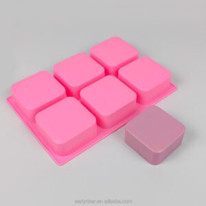 6 Cavity squire Round Corner Silicone Mold