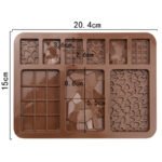 9 Cavity Waffle Chocolate Molds