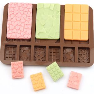 9 Cavity Waffle Chocolate Molds
