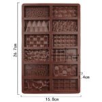 Waffle Shape Silicon Chocolate Molds