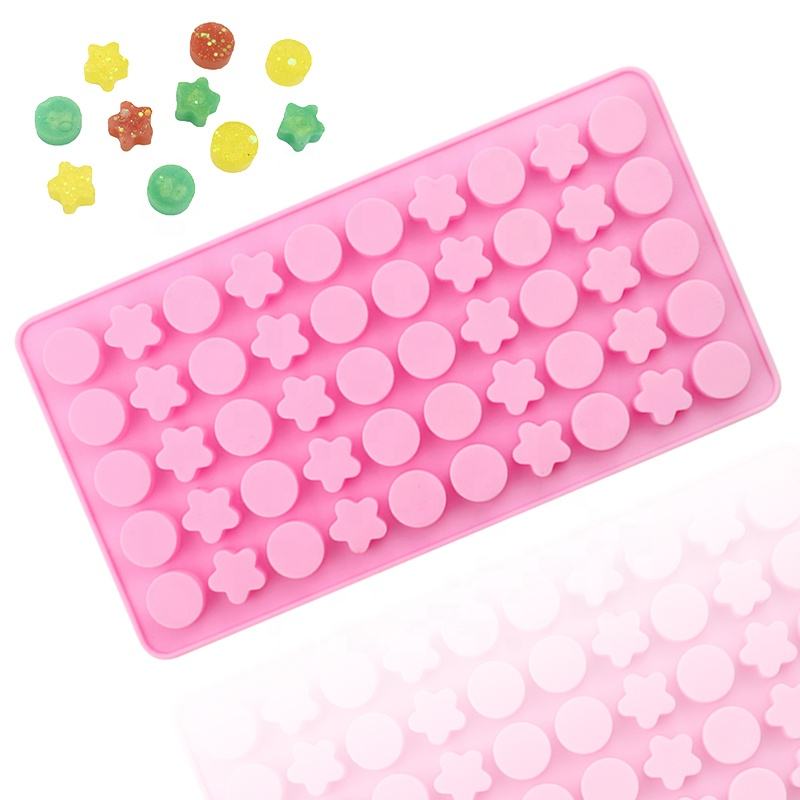 55 Cavity Round and Star Shape Silicone Mold