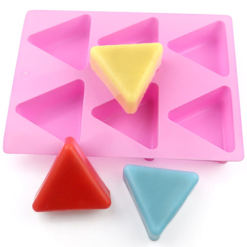 6 Hole Triangle Shape Soap Mold