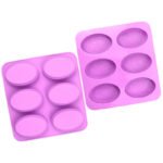 Ellipse with Decorative Design Shape Silicone Mold