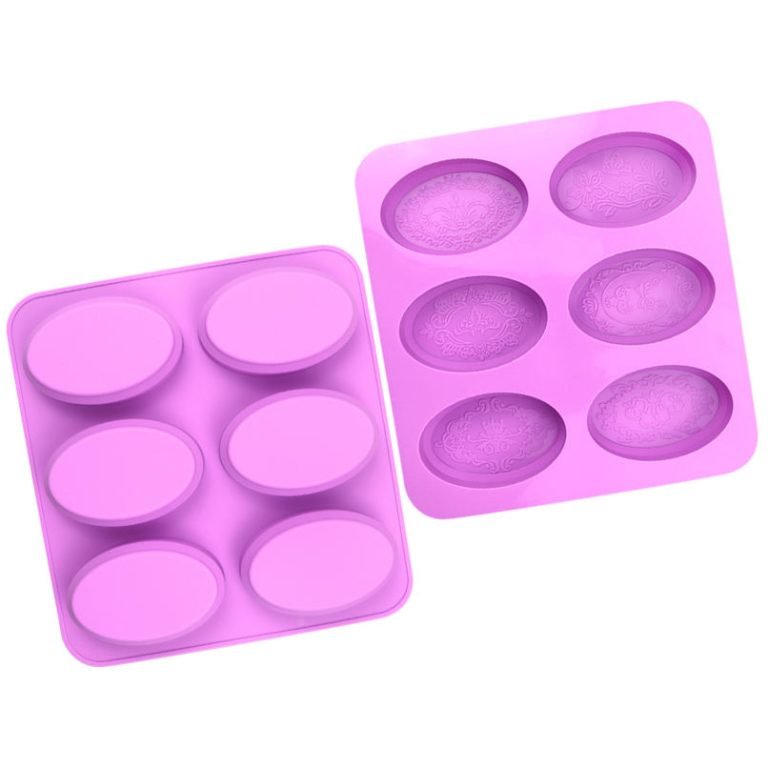 Ellipse with Decorative Design Shape Silicone Mold