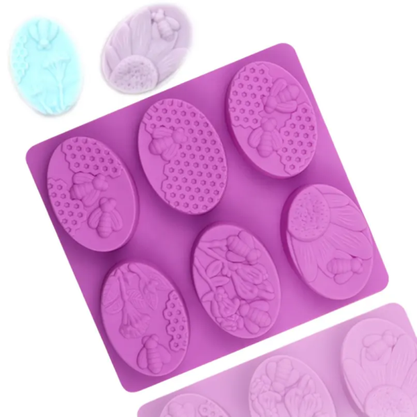 round Honeycomb soap mold